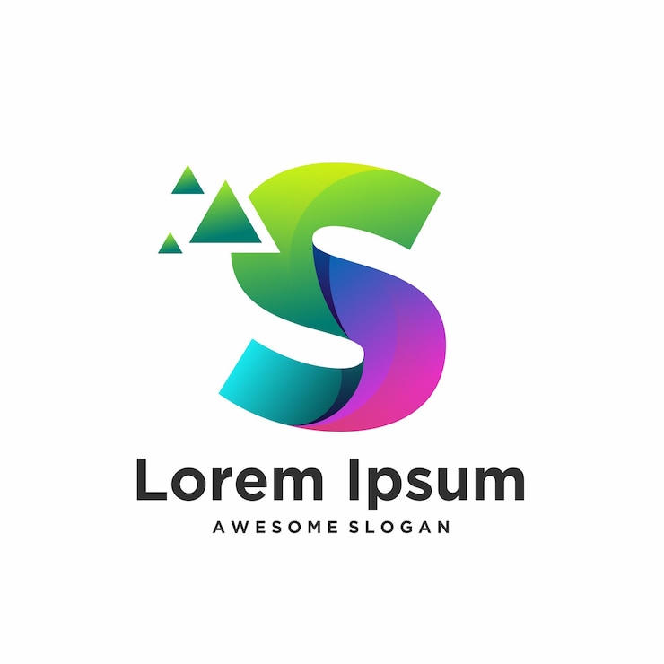 Vector gratuito diseño de gradiente colorido de la letra s del logotipo