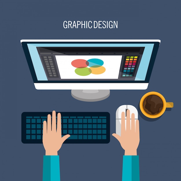 Vector gratuito diseño gráfico, arte y tema de la profesión.