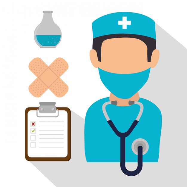 Diseño gráfico de atención médica