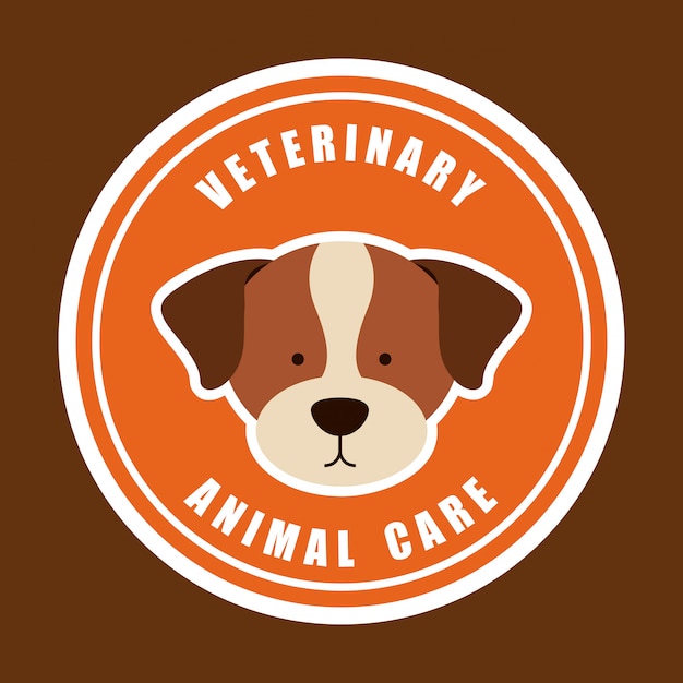 diseño gráfico del logo de cuidado animal veterinario