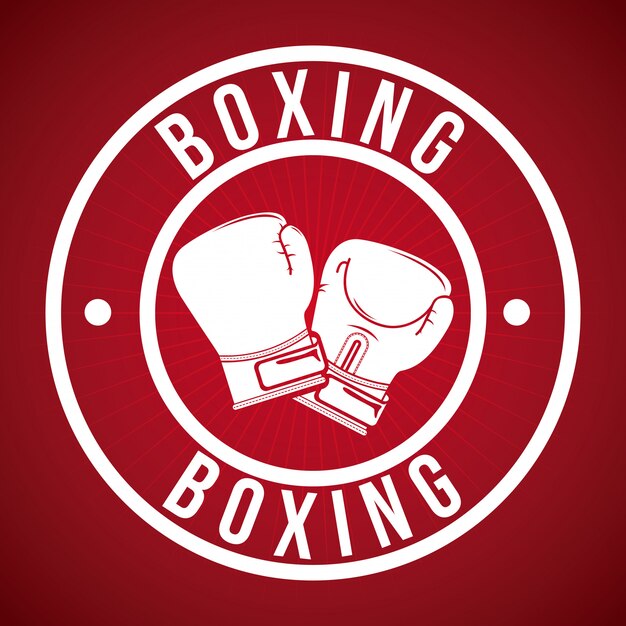 diseño gráfico del logotipo de la insignia de boxeo