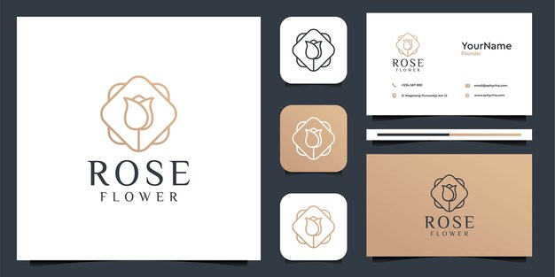 Diseno Grafico Del Vector Del Ejemplo Del Logotipo De La Flor Color De Rosa Bueno Para Marca Icono Publicidad Decoracion Femenino Y Tarjetas De Visita Vector Premium