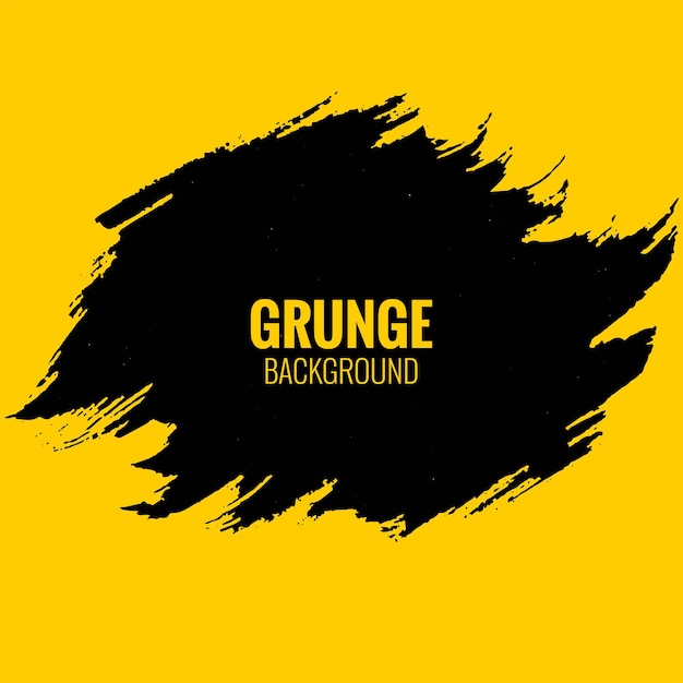 Diseño grunge sucio abstracto amarillo y negro