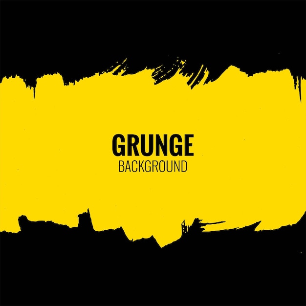 Diseño grunge sucio abstracto amarillo y negro