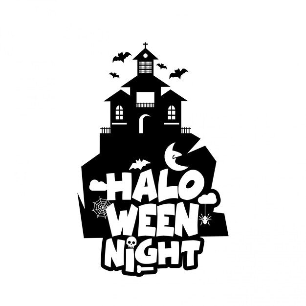 Diseño de Halloween con tipografía