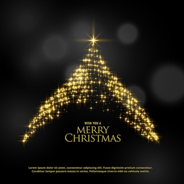 diseño hermoso del árbol de navidad de brillo de chispa