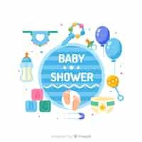 Vector gratuito diseño hermoso de baby shower