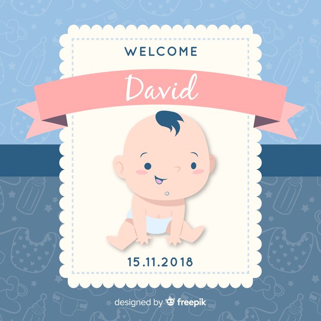Diseño hermoso de baby shower