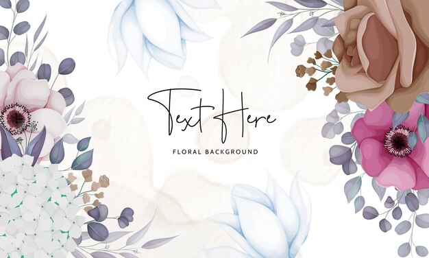 Diseño hermoso de fondo floral