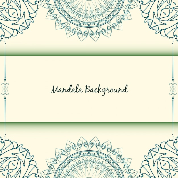 Vector gratuito diseño hermoso de fondo de mandala