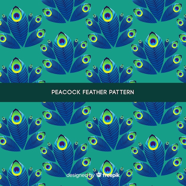 Diseño hermoso de patrón de plumas de pavo real