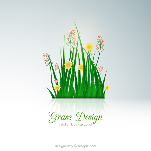 Vector gratuito diseño hierba