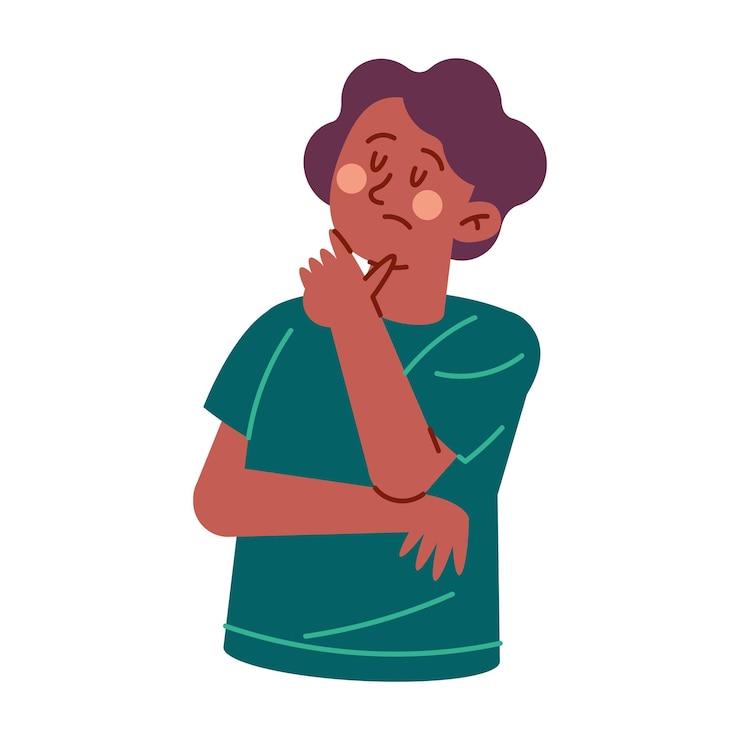 Vector gratuito diseño del hombre pensante
