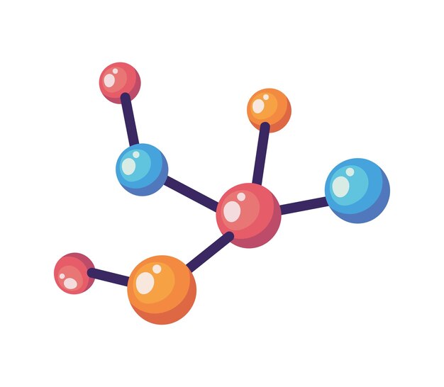 diseño del icono del átomo de la molécula de ciencia