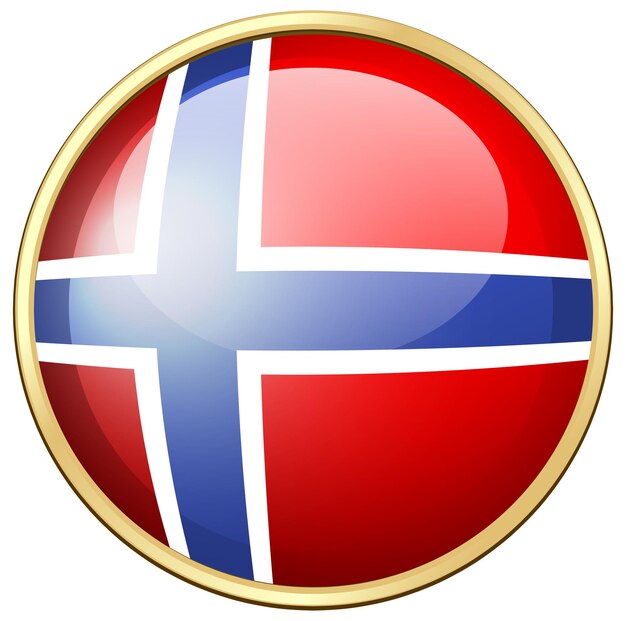 Diseño de icono para la bandera de Noruega