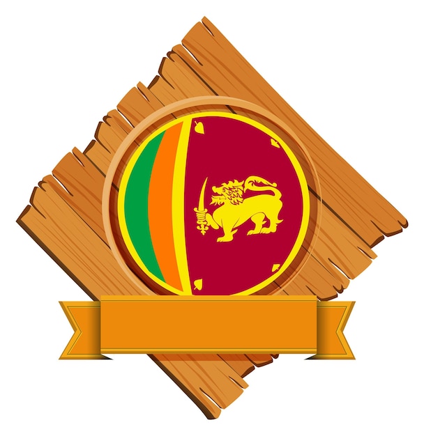 Vector gratuito diseño de icono para la bandera de sri lanka