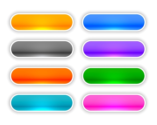 diseño de icono de botón de colección de aplicaciones web vacías