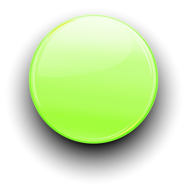 Diseño del icono del botón verde brillante