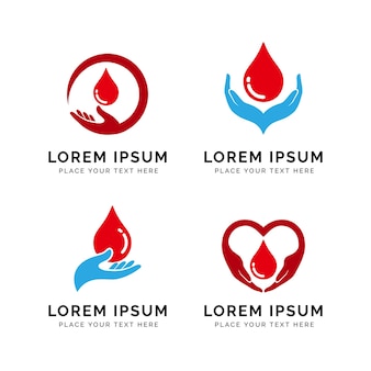 Diseño de icono de donación de sangre. diseño vectorial voluntario de donantes de sangre.
