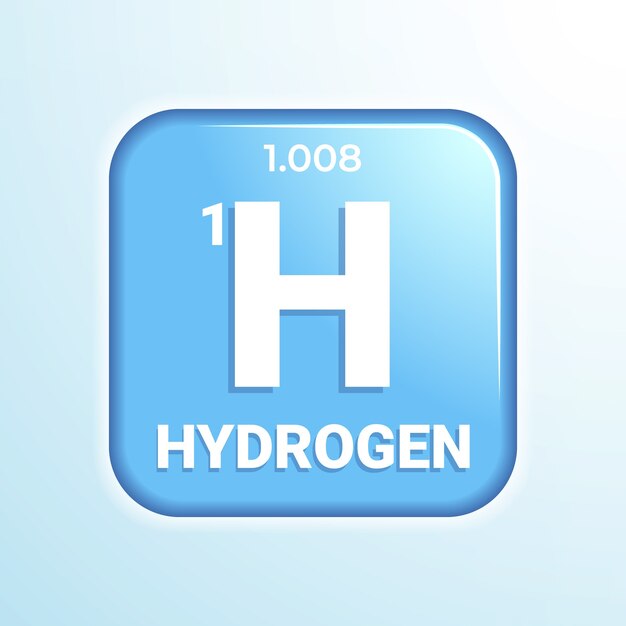 Diseño de icono de hidrógeno degradado