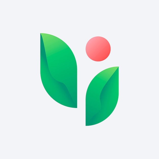 Vector gratuito diseño de icono de hoja de logotipo de empresa sostenible