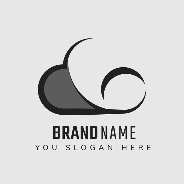 Diseño de icono de lema editable en la nube