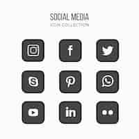 Vector gratuito diseño de icono de redes sociales