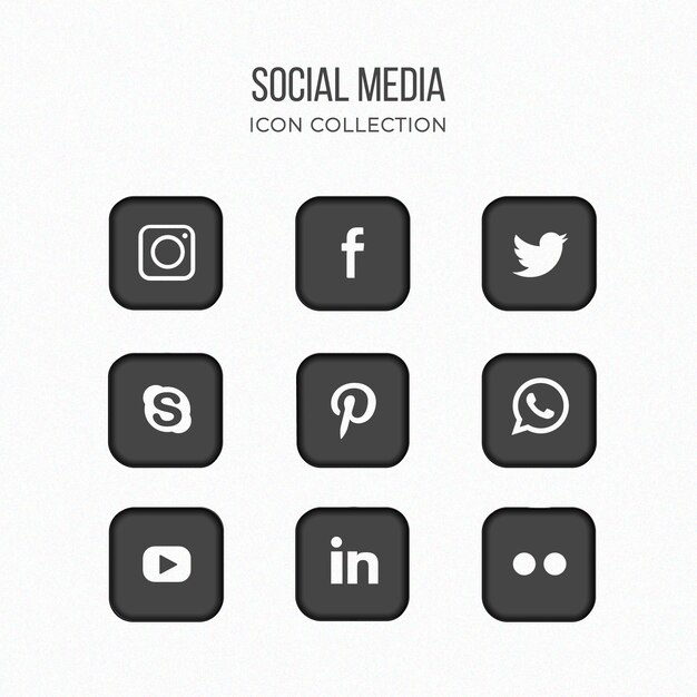 Diseño de icono de redes sociales