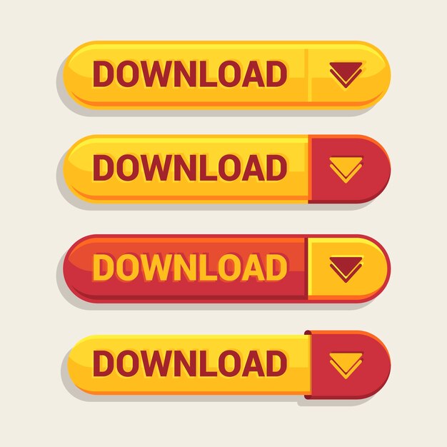 Diseño de iconos de botones de descarga gratis