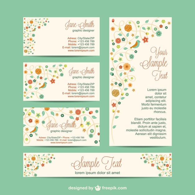 Diseño de identidad corporativa floral