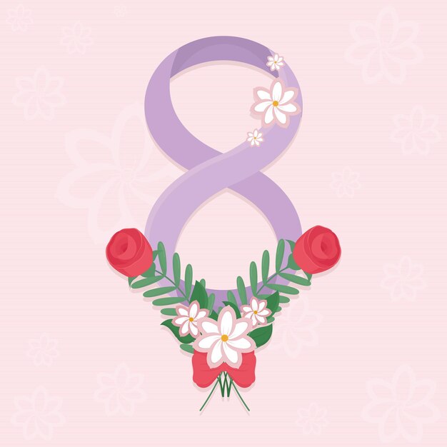 diseño de ilustración del 8 de marzo