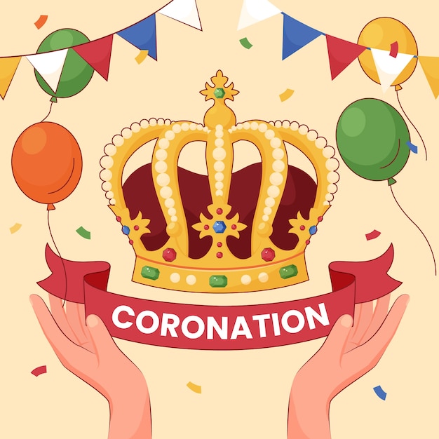 Vector gratuito diseño de ilustración de coronación