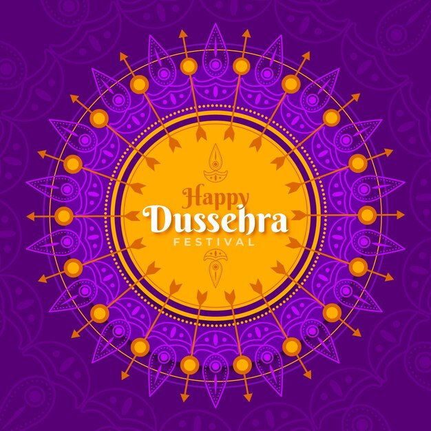 Diseño de ilustración del festival de Dussehra