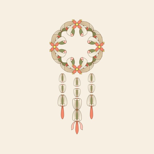 Diseño de ilustración de flores vintage