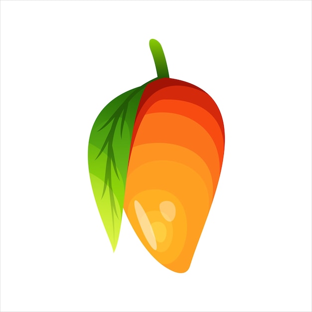 Diseño de ilustración de fruta de mango