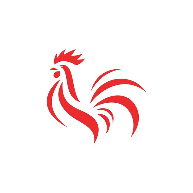 Diseño de la ilustración del gallo vectorial