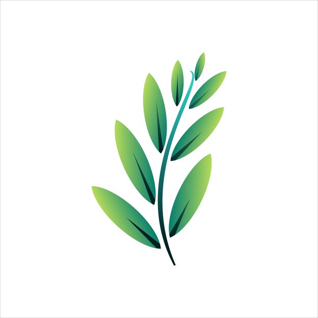 Diseño de ilustración de gradiente de hoja