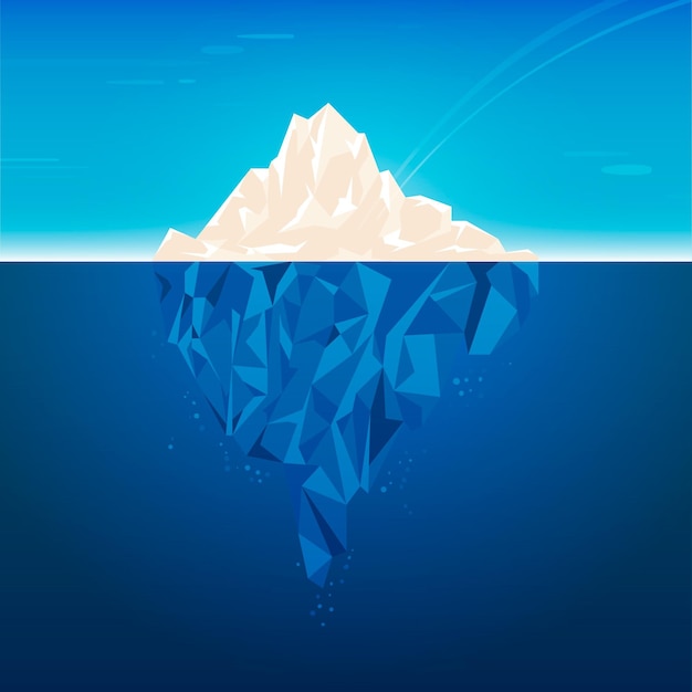 Vector gratuito diseño de ilustración de iceberg