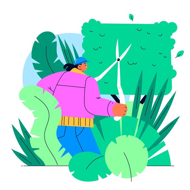 Diseño de ilustración de jardín botánico.