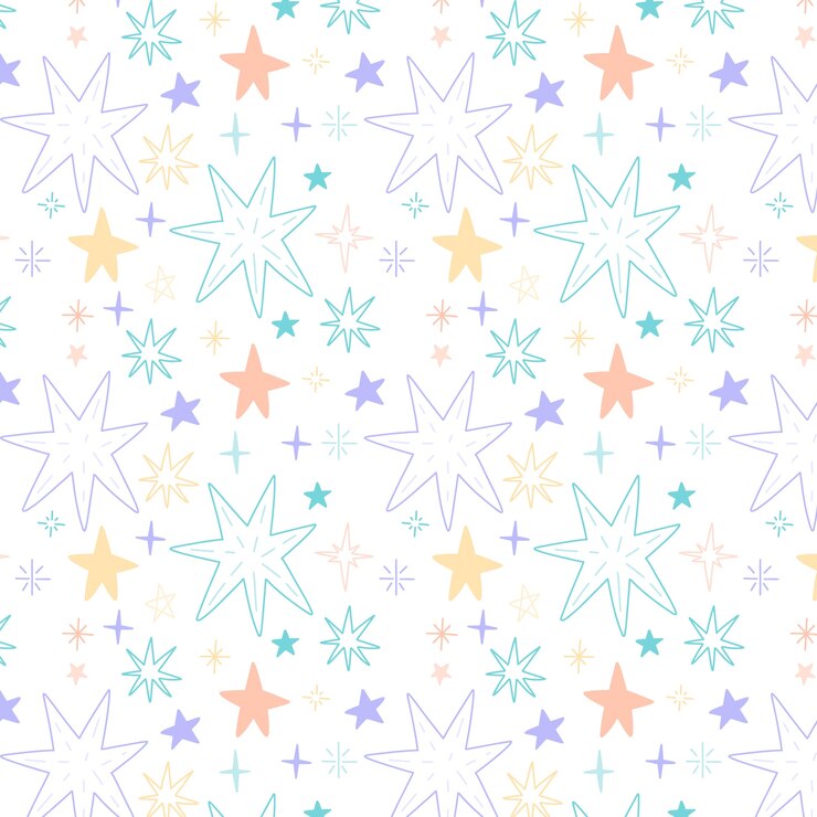 Vector gratuito diseño de ilustración de patrón de estrella dibujado a mano