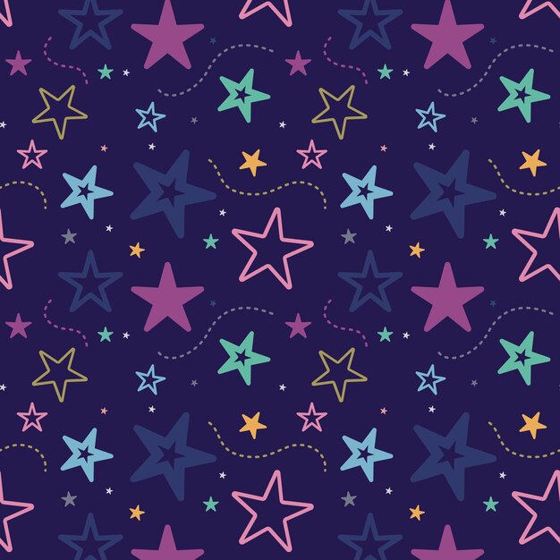 Diseño de ilustraciones con patrón de estrella