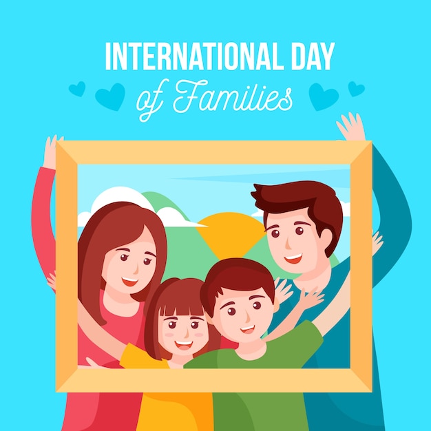 Diseño ilustrado del día internacional de las familias