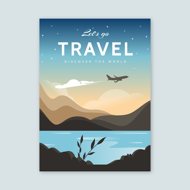 Diseño ilustrado de póster de viaje