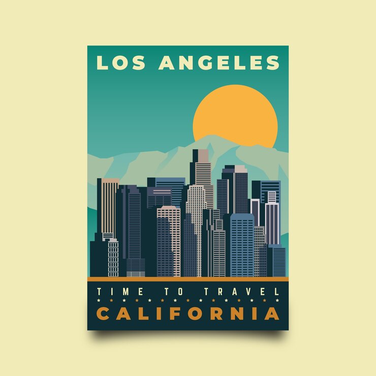 Vector gratuito diseño ilustrado de póster de viaje