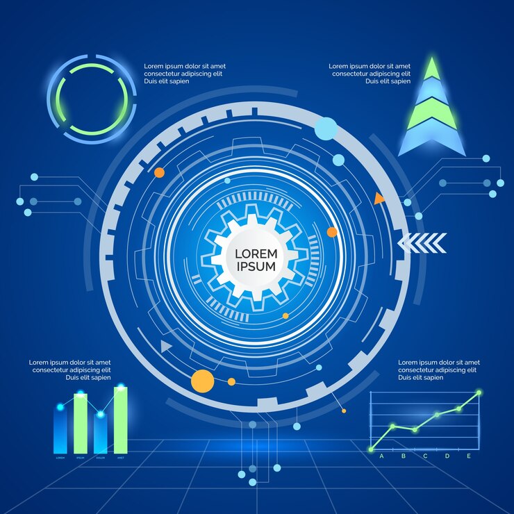 Vector gratuito diseño de infografías tecnológicas