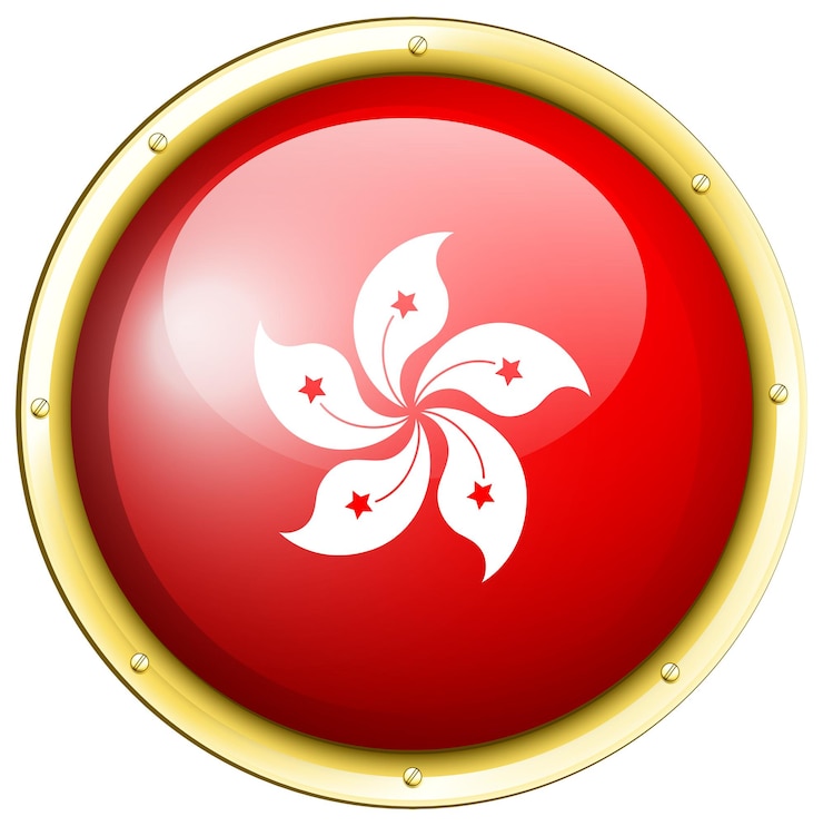 Vector gratuito diseño de insignia para la bandera de hong kong.