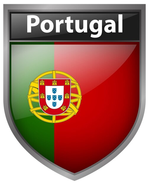 Diseño de insignia para la bandera de Portugal.