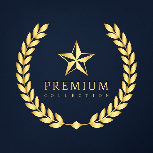 Diseño de la insignia de la colección premium.