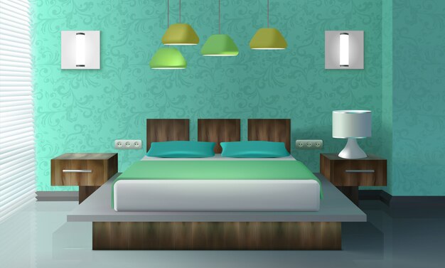 Diseño de interiores de dormitorio
