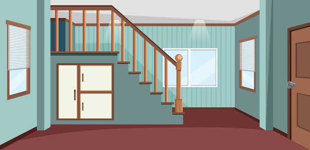 Vector gratuito diseño de interiores de habitación vacía